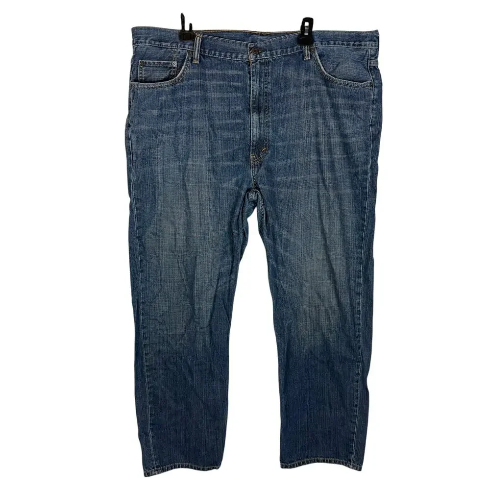 Levi's 550 Jeans Men 44x31 Blue Denim High-Rise Relaxed Fit Straight Leg Zip Fly